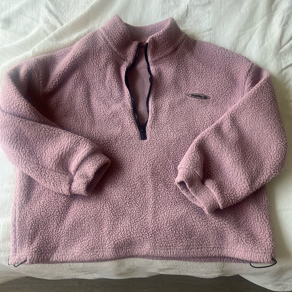 Pink Fleece Quarter-Zip Pullover